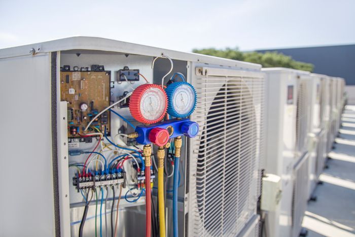 HVAC maintenance on an air conditioning motor for an Okawville Village, IL customer