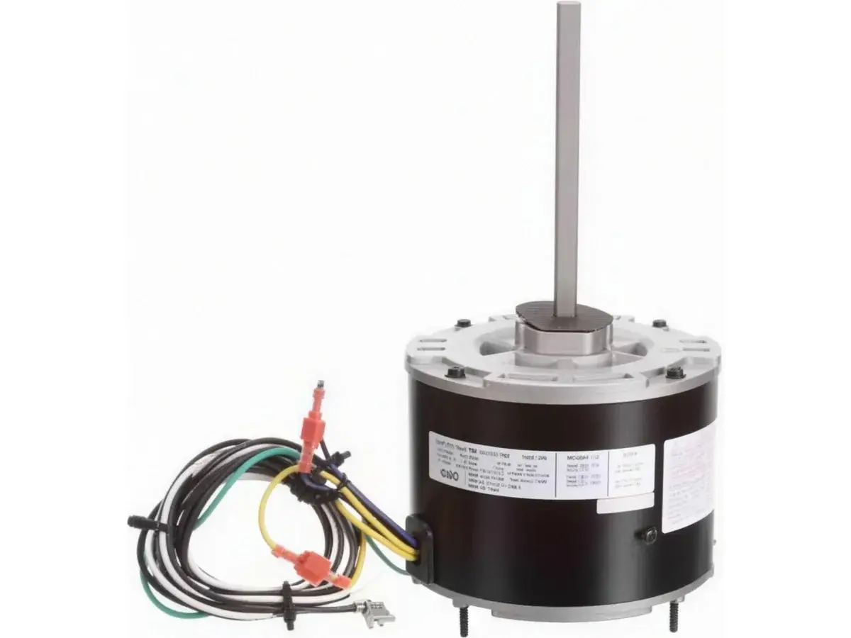 Condenser fan motor with wiring leads stocked by Commercial Electric Motor Service