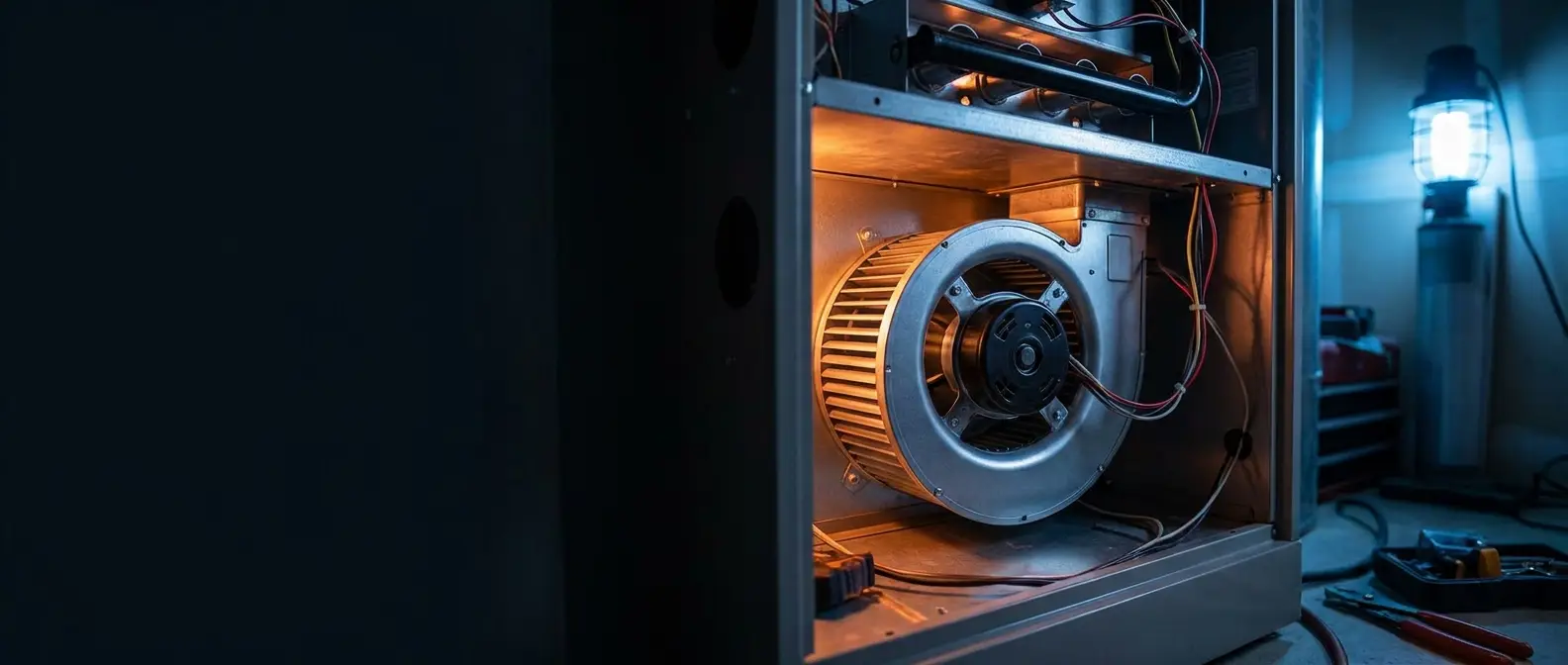 Counter staff at Commercial Electric Motor Service matching a replacement electric motor